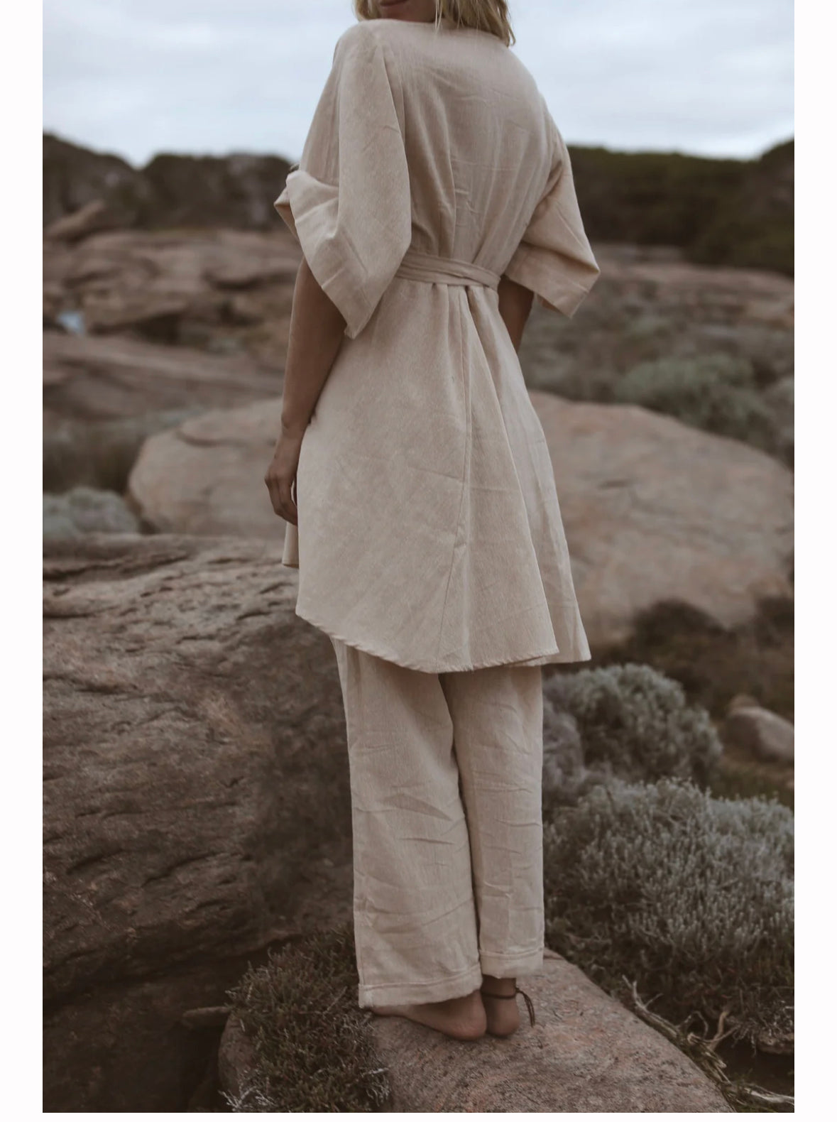 Hemp wrap dress- cosmic dancer