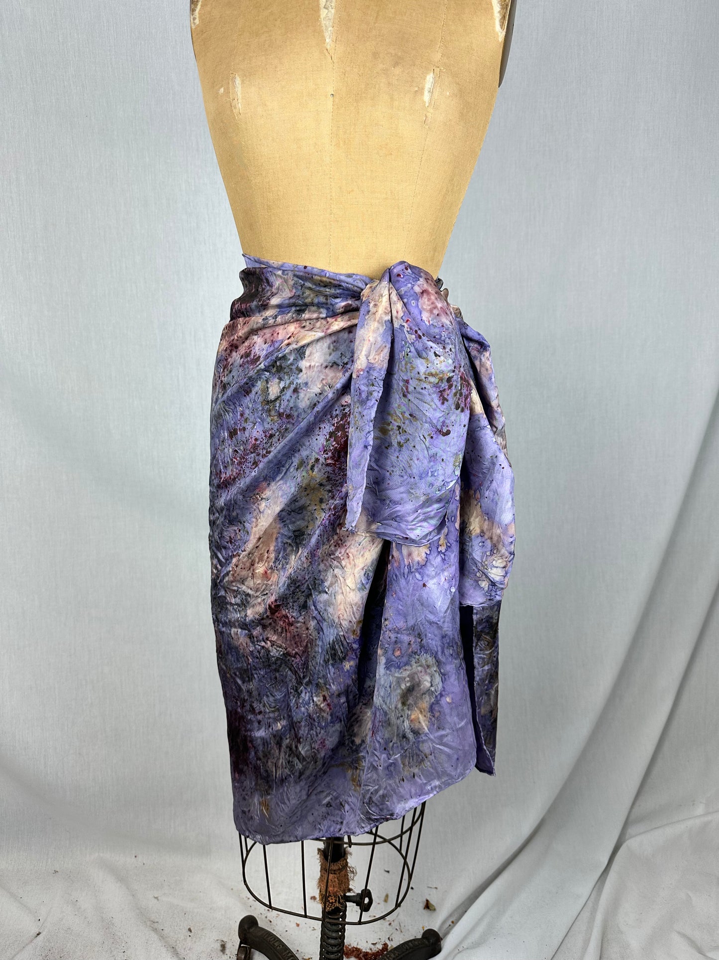 Silk sarong, shawl, beach cover- mermaid