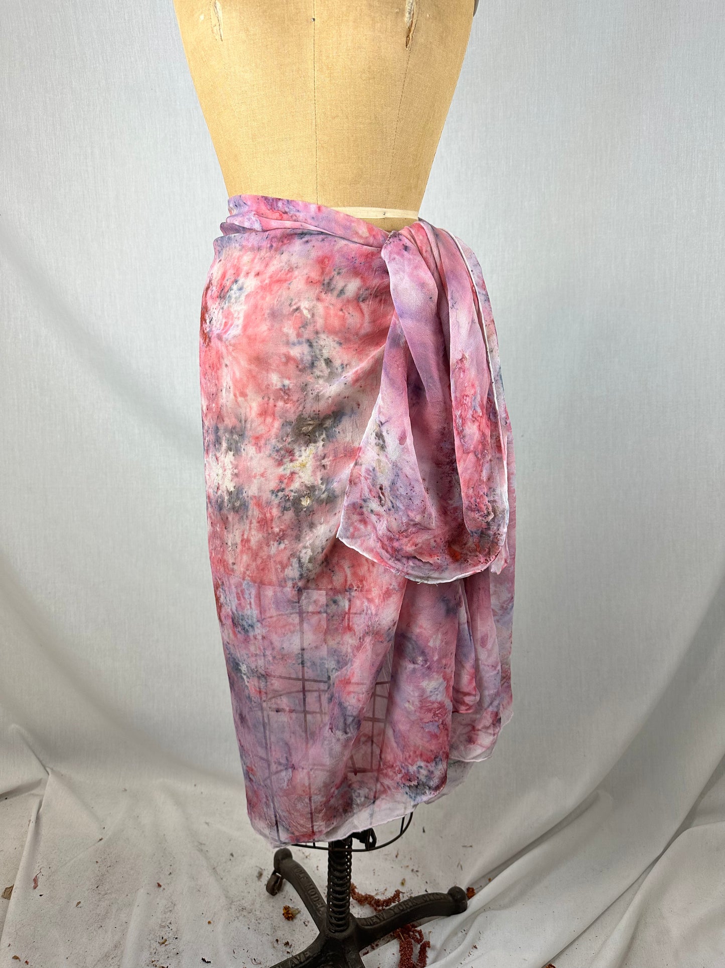 Silk chiffon sarong / shawl - Dragon Spirit