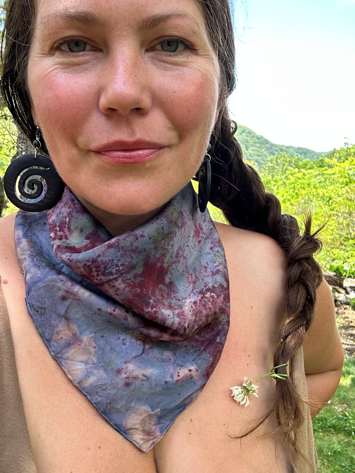 Silk bandana / altar cloth - twilight
