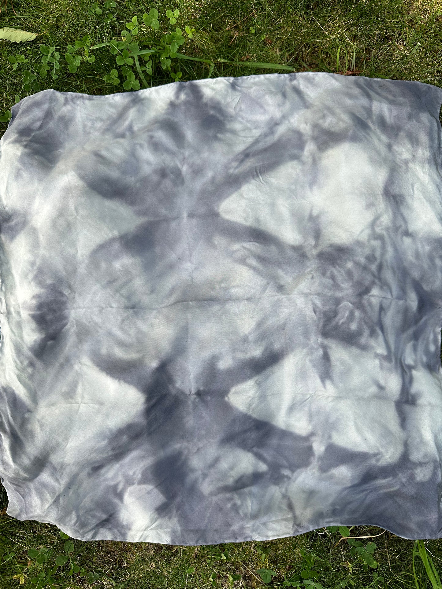 Silk bandana/ altar cloth- Wolf Luna
