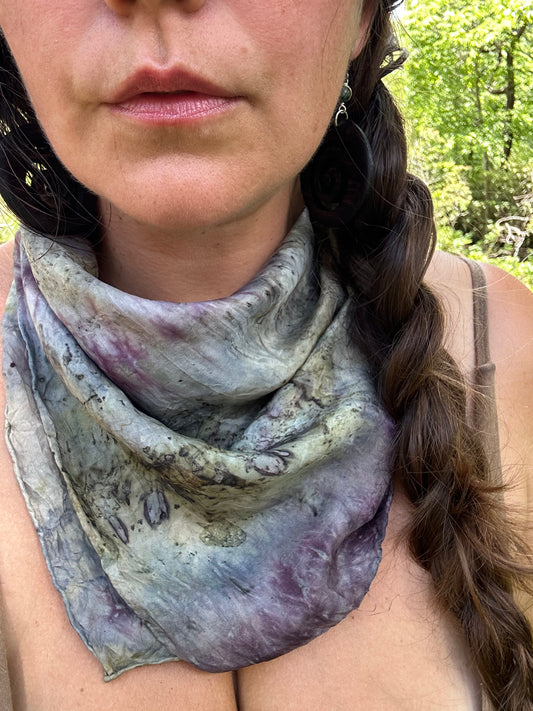 Silk bandana/ altar cloth- water goddess