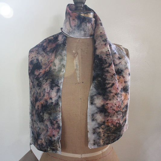 Plant Infused Silk Scarf - Iris + Iron