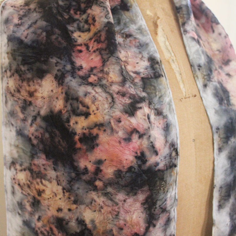 Plant Infused Silk Scarf - Iris + Iron