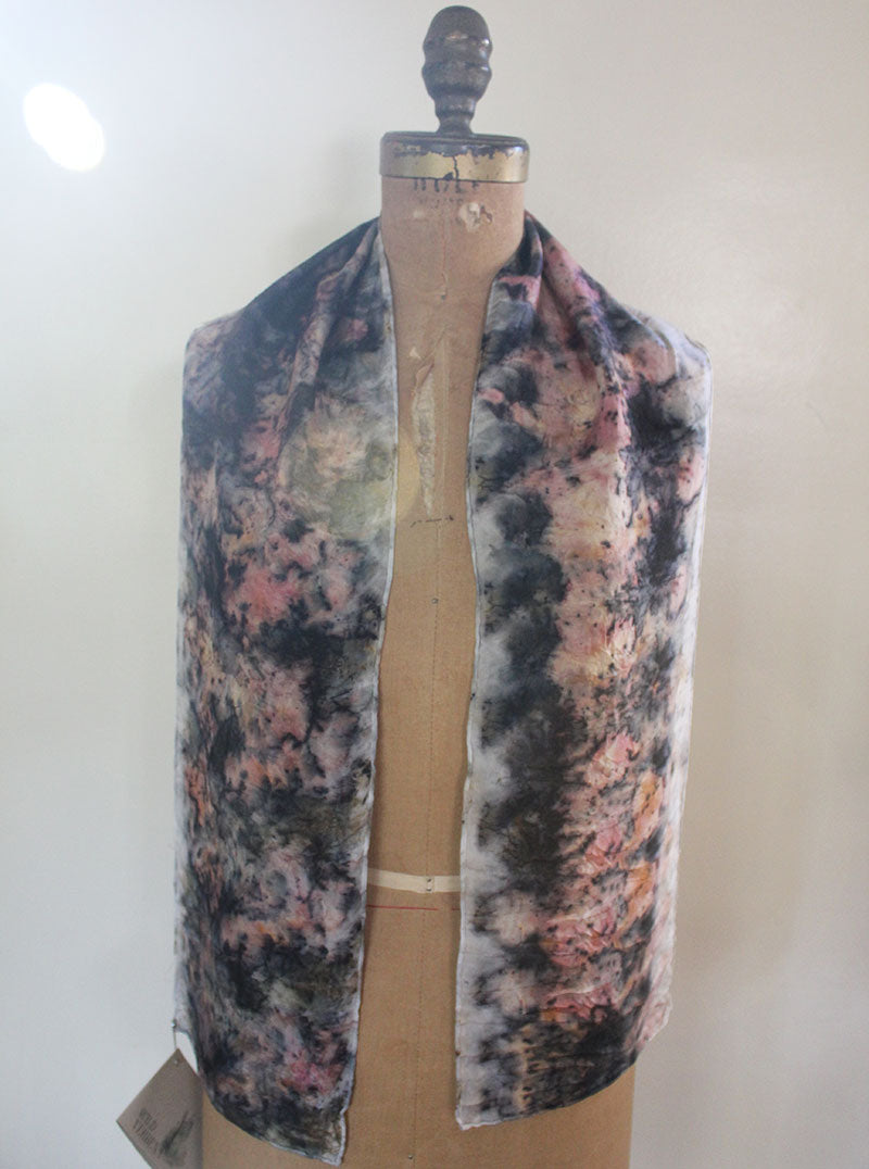 Plant Infused Silk Scarf - Iris + Iron