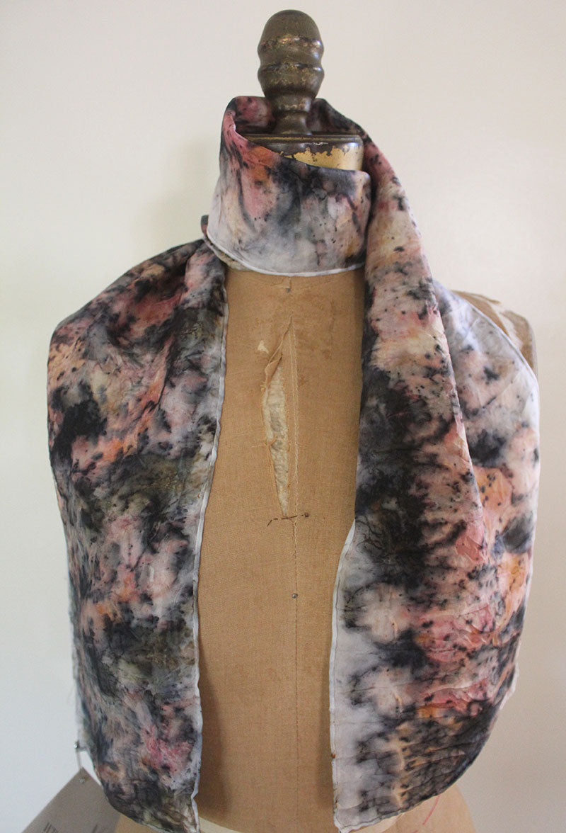 Plant Infused Silk Scarf - Iris + Iron