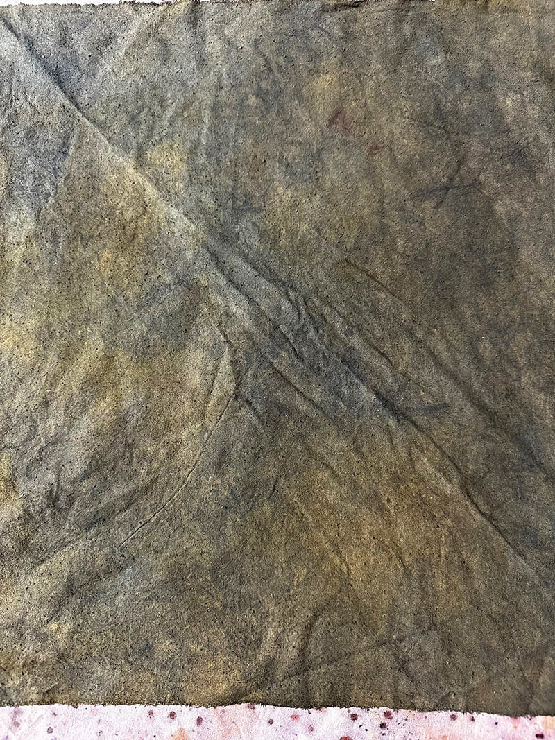 Raw Silk Bandana / Altar Cloth - Moss