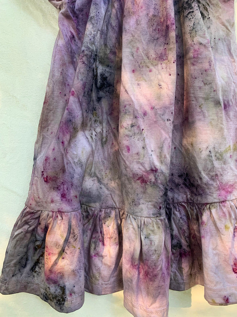 Cotton botanically dyed dress- 4T - Berry