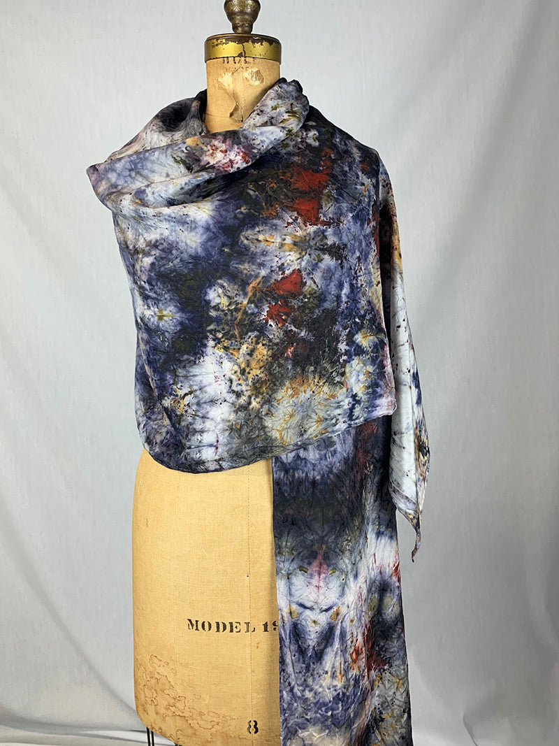 Silk Medicine Shawl - Blue Moon