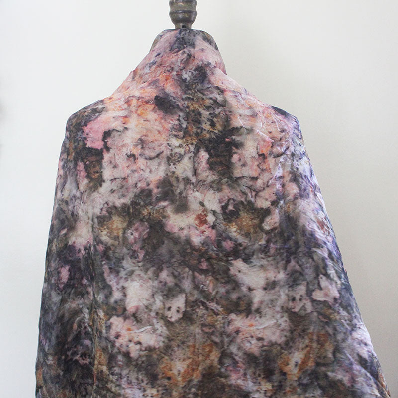 Plant Dyed Silk Shawl - Citrus