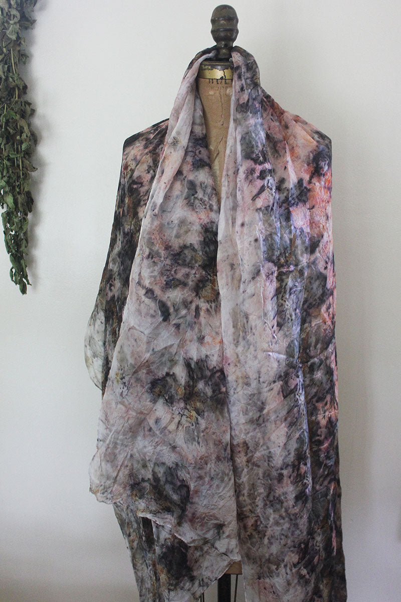 Plant Dyed Silk Shawl - Citrus