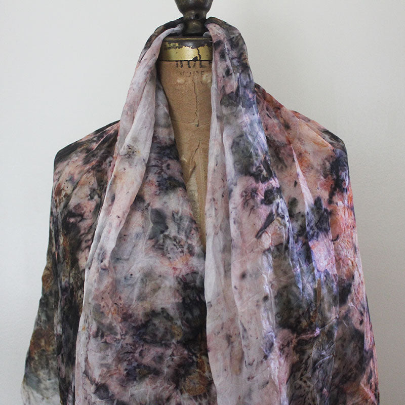 Plant Dyed Silk Shawl - Citrus