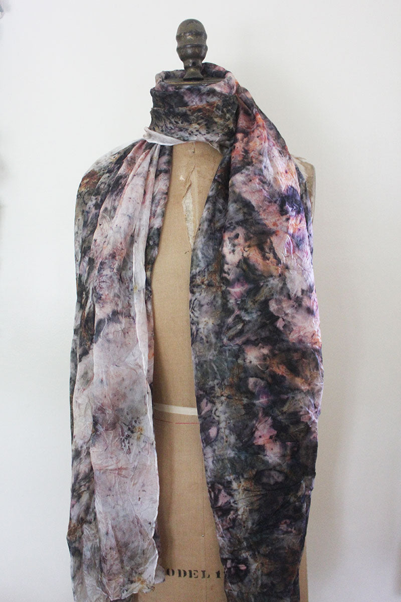 Plant Dyed Silk Shawl - Citrus
