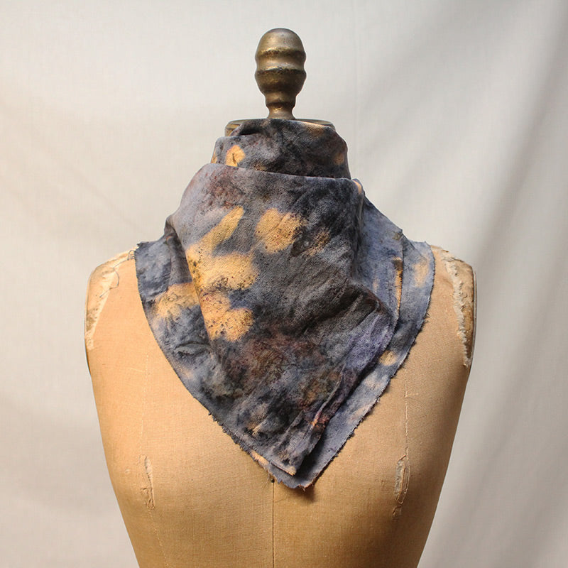 Plant Infused Raw Silk Bandana/Altar Cloth - Divine Crown