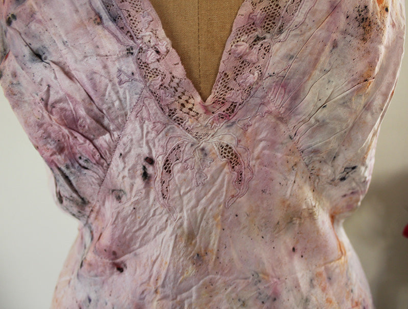 Up-cycled Vintage Silk Dress - Sweet Rose