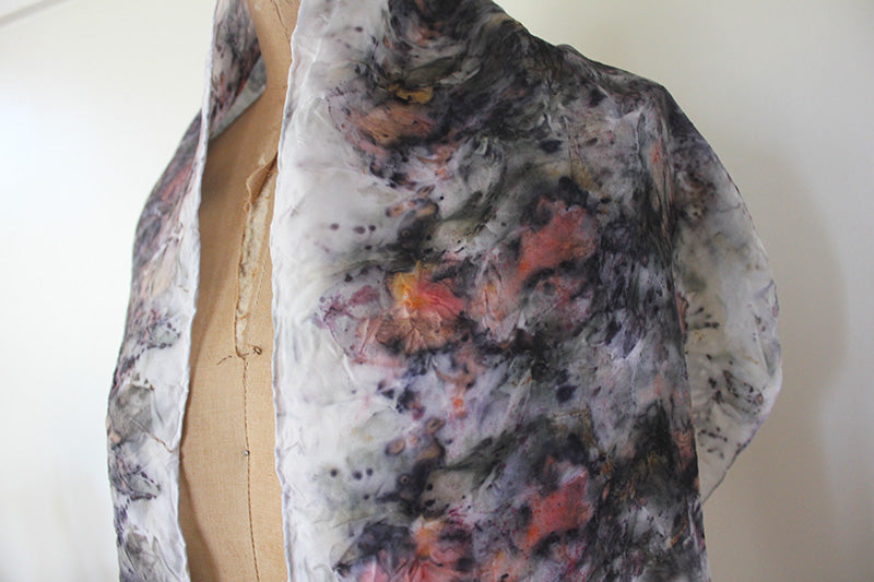 Plant Dyed Silk Scarf ~