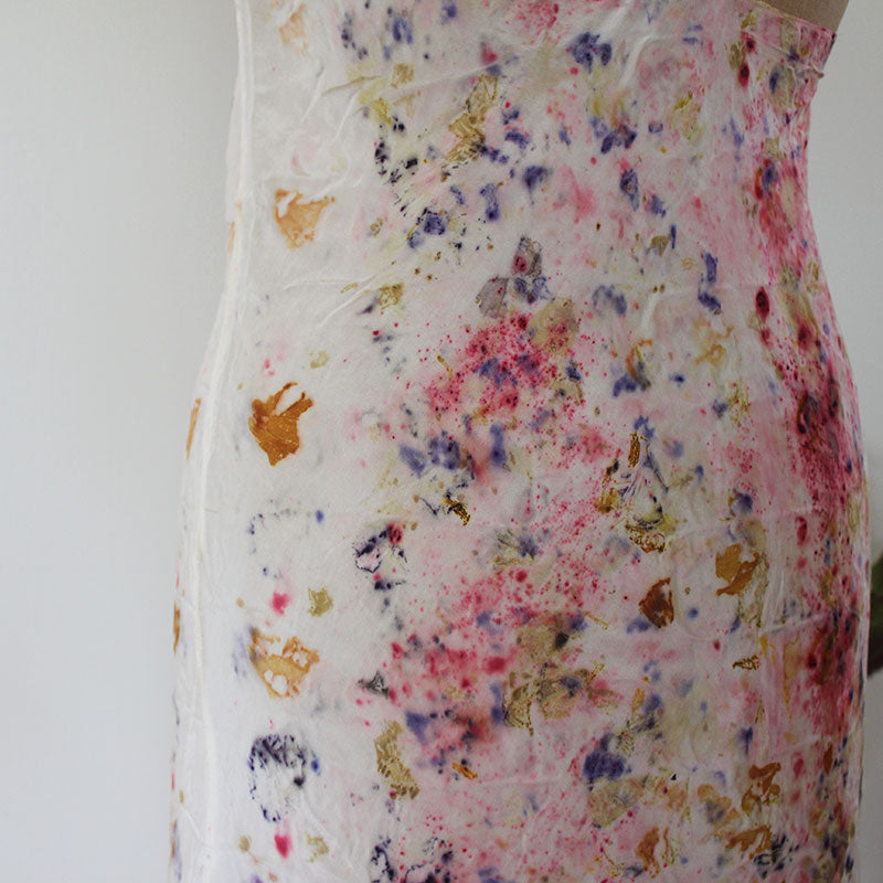 Plant Dyed Silk Vintage Dress - Cochineal