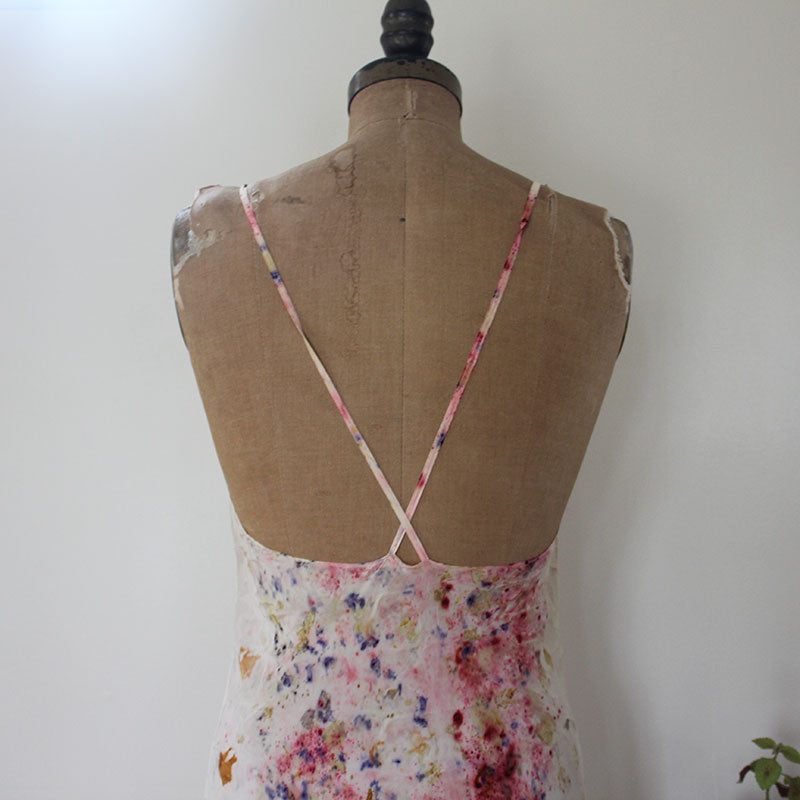 Plant Dyed Silk Vintage Dress - Cochineal