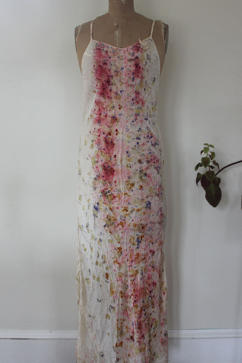 Plant Dyed Silk Vintage Dress - Cochineal