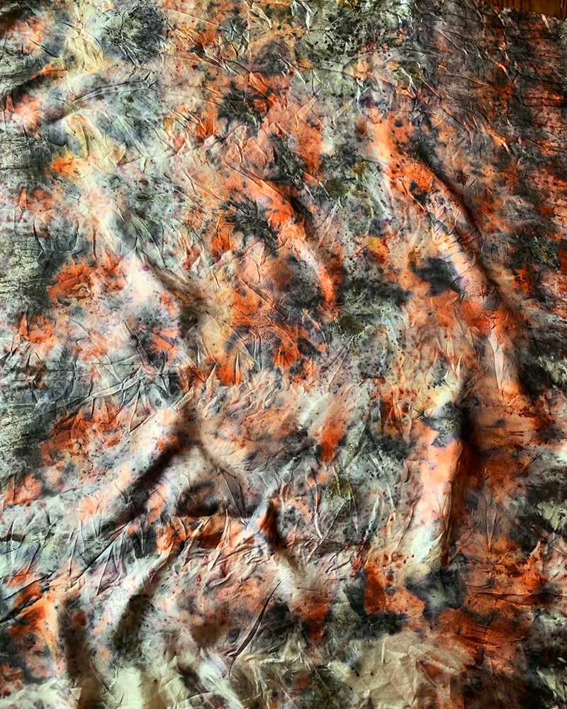 Botanically Dyed Silk Scarf - Duality
