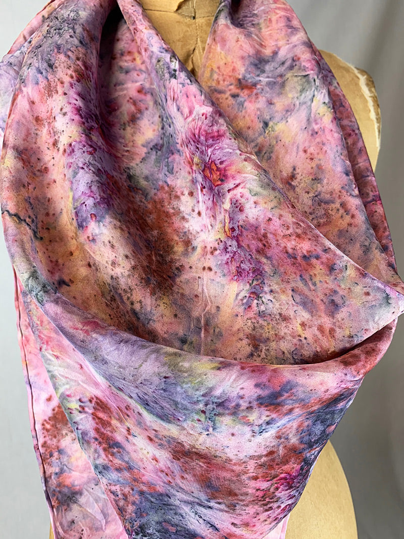 Botanically Dyed Silk Scarf - Faye Magic