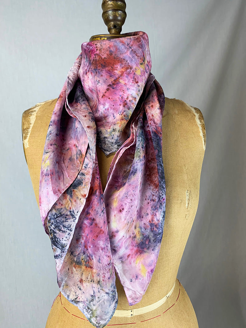 Botanically Dyed Silk Scarf - Faye Magic