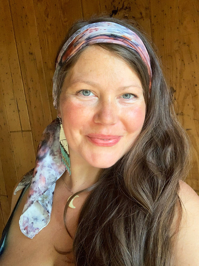 Botanically Dyed Silk Scarf - Faye Magic