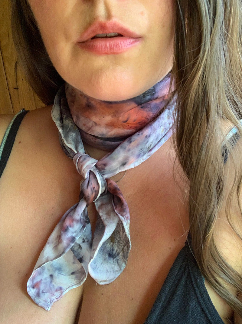 Botanically Dyed Silk Scarf - Faye Magic