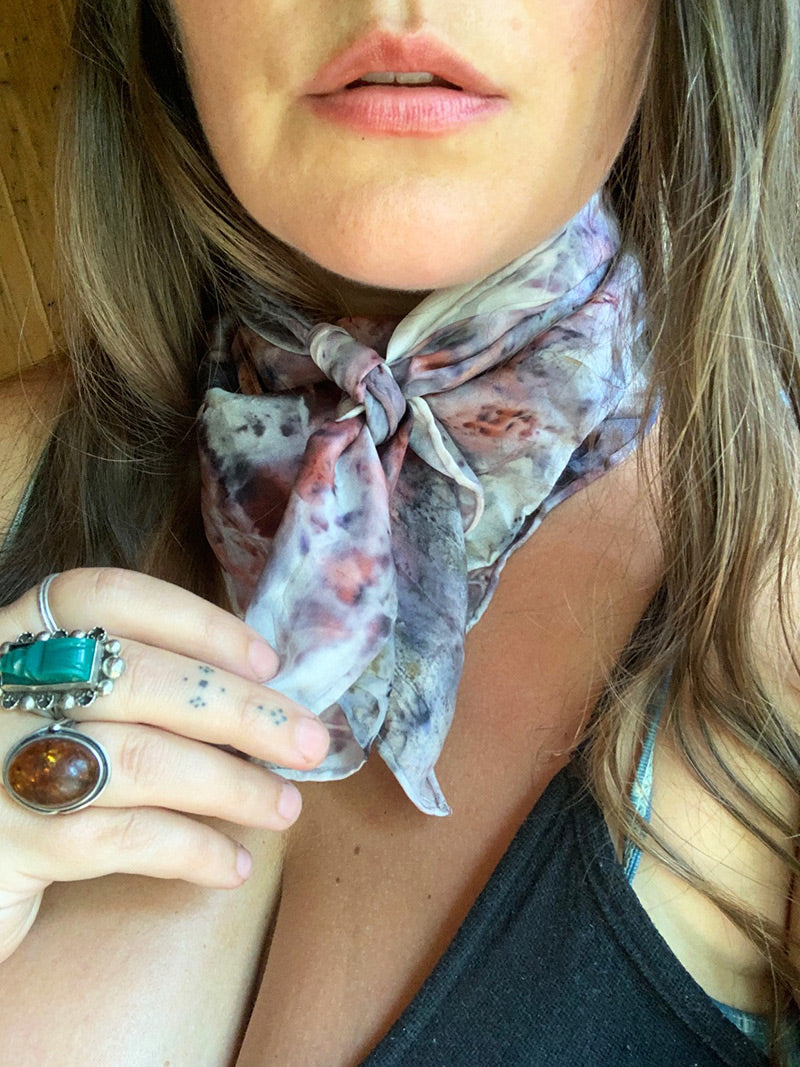 Botanically Dyed Silk Scarf - Faye Magic