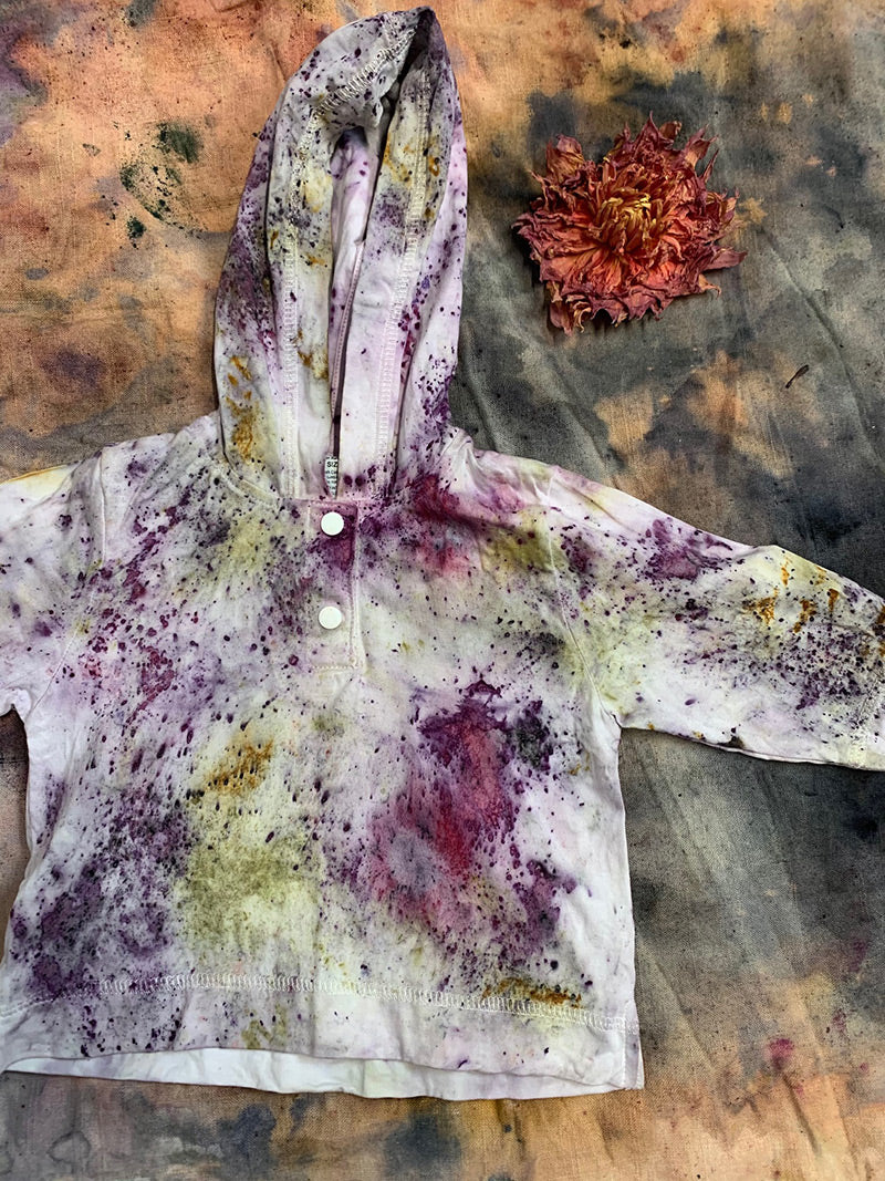 Plant Dyed Cotton Hoodie - 2T