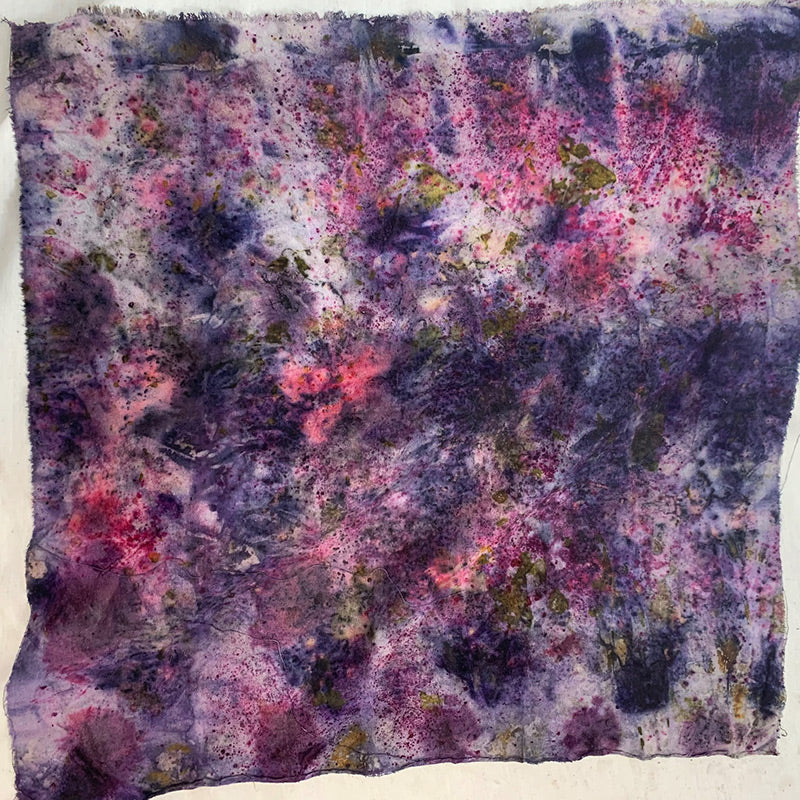 Plant Infused Raw Silk Bandana/Altar Cloth – Heart Centered