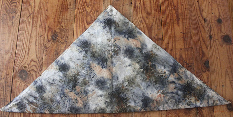 Plant Infused Cotton Bandana/Altar Cloth- Ocean