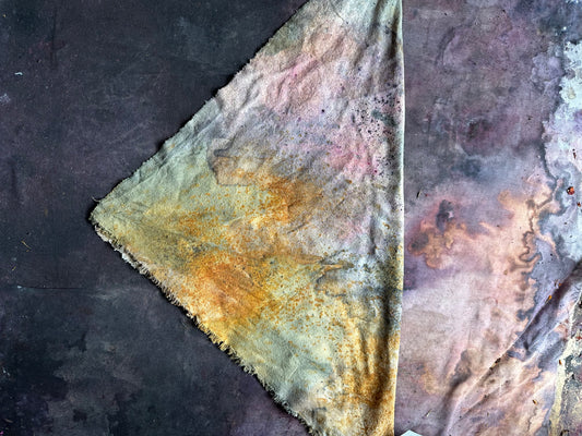 Raw silk bandana / altar cloth - Water Your Own Grass