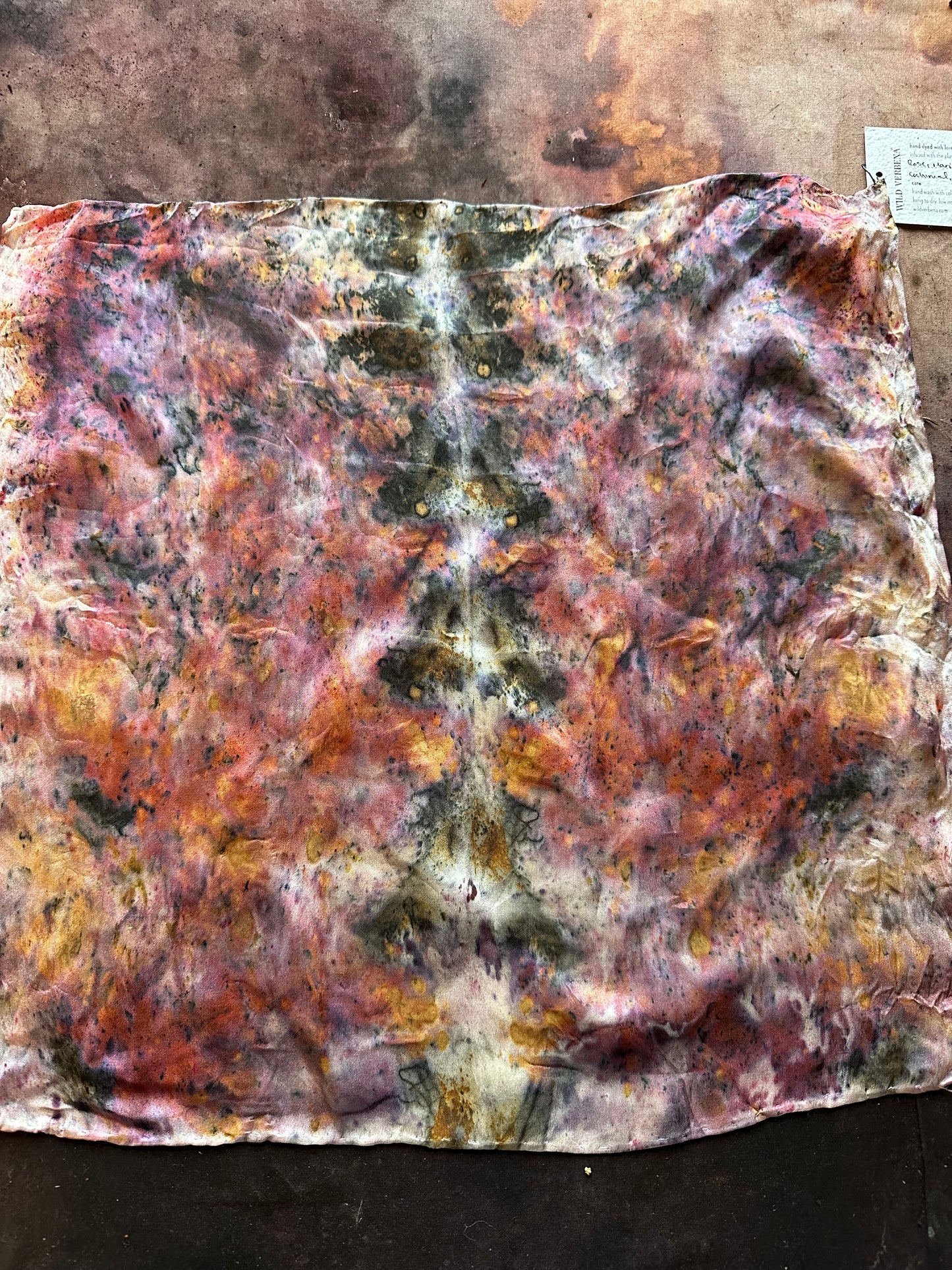 Silk bandana / altar cloth- mirror of Gaia