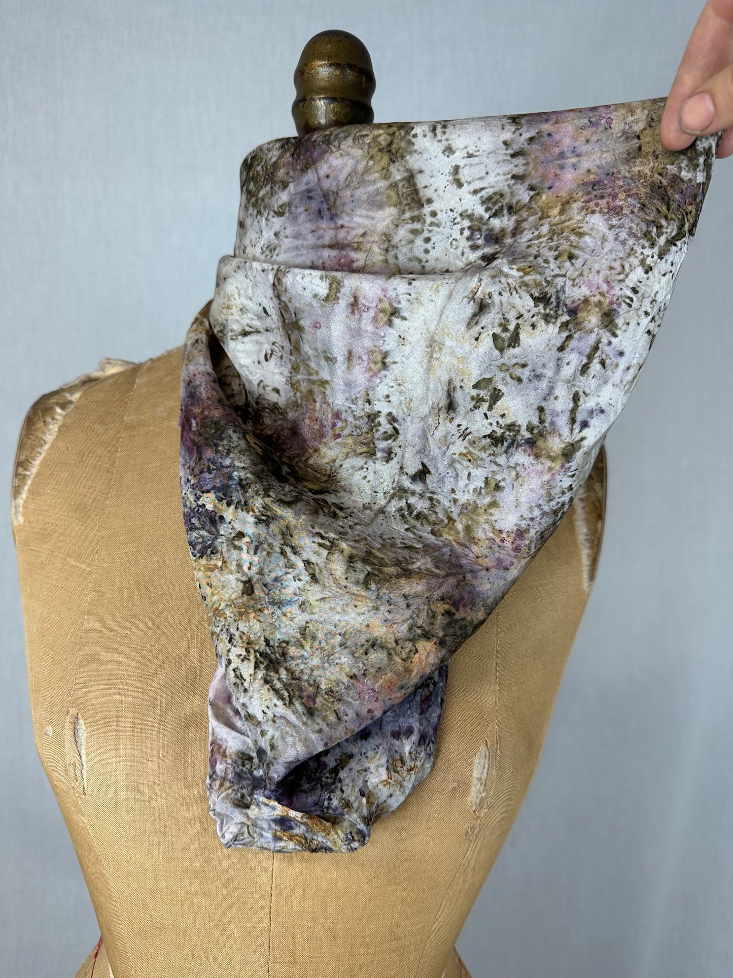 Silk Bandana / Altar Cloth- Moon Hawk