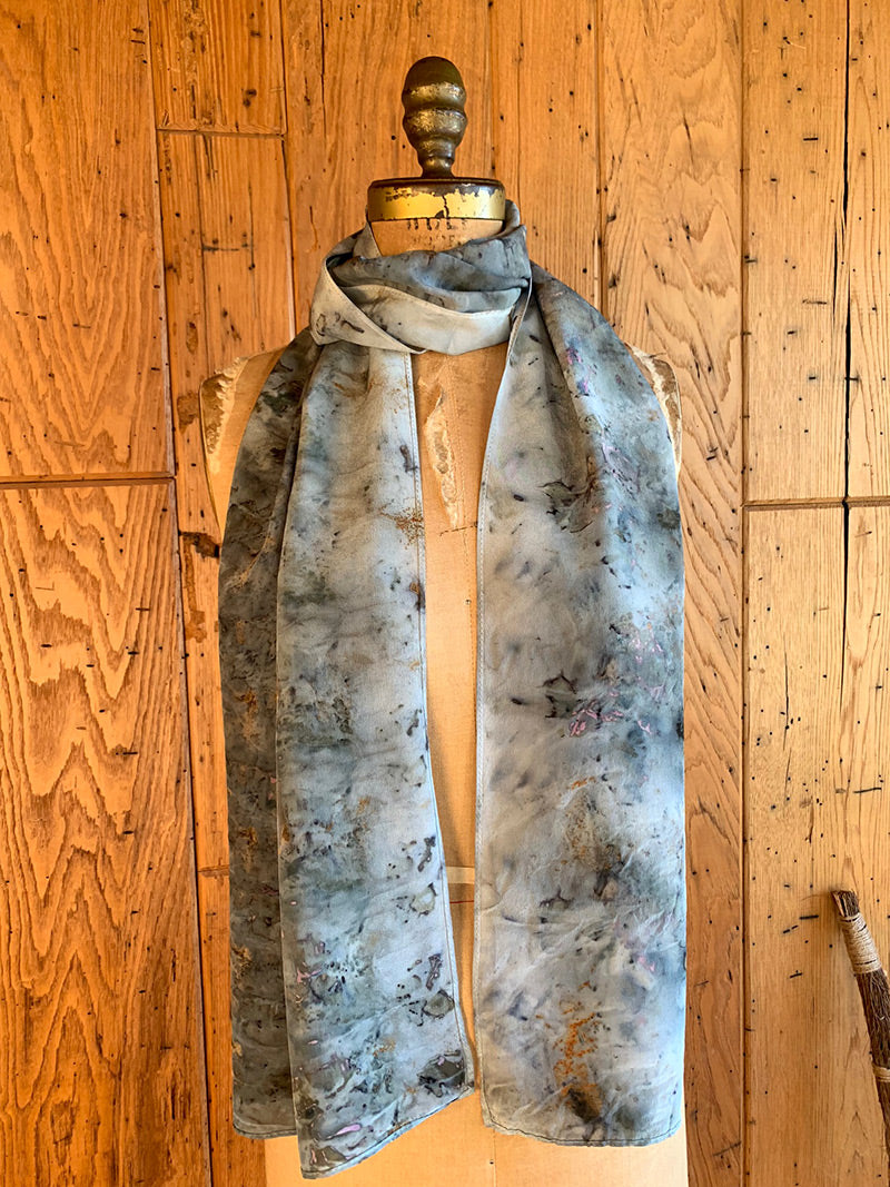 Plant Infused Silk Scarf - Juniper