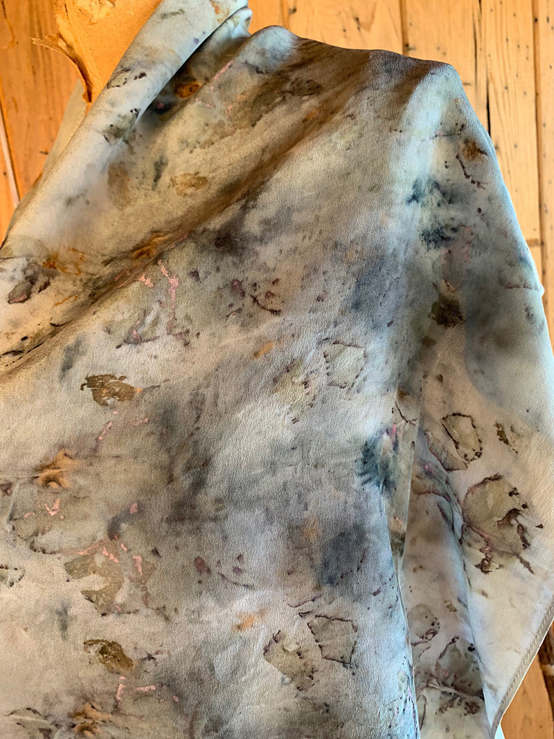 Plant Infused Silk Scarf - Juniper