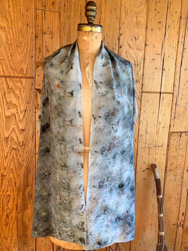 Plant Infused Silk Scarf - Juniper
