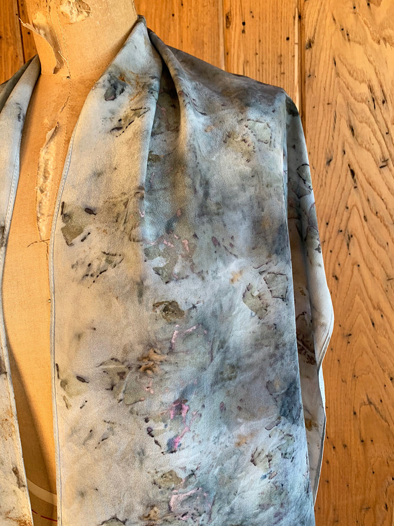 Plant Infused Silk Scarf - Juniper