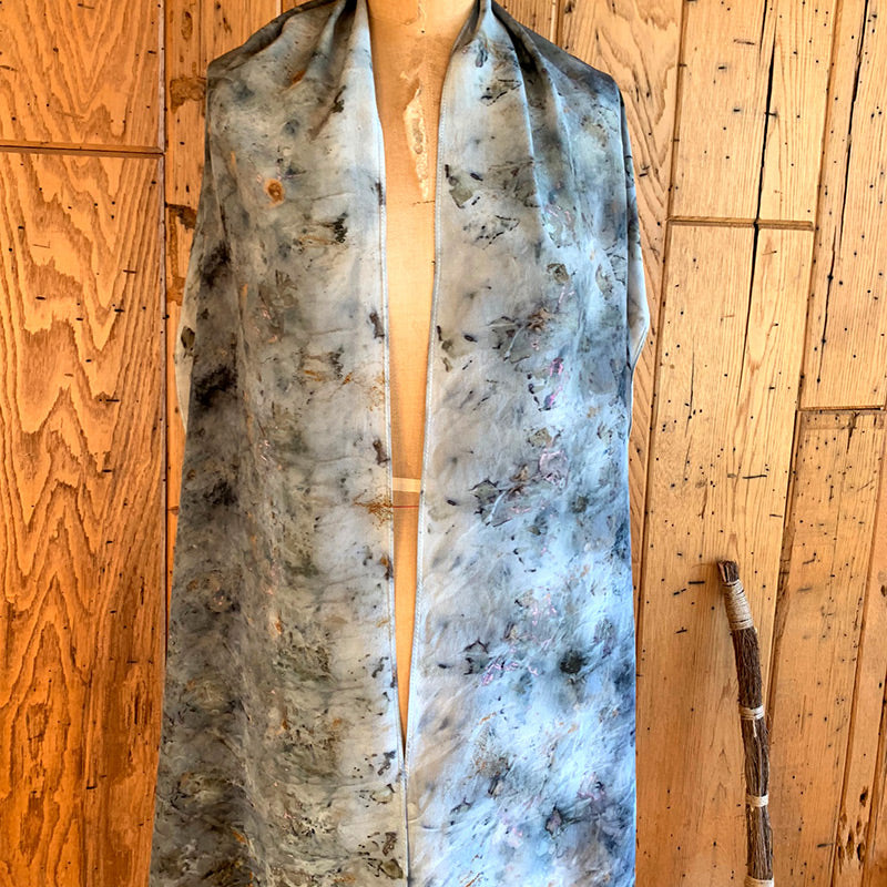 Plant Infused Silk Scarf - Juniper