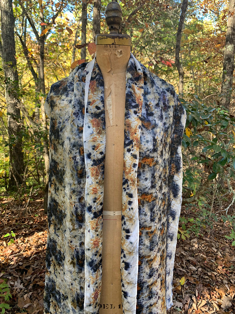 Plant Dyed Silk Scarf - Komorebi