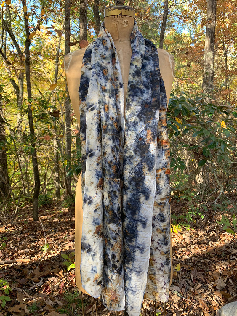 Plant Dyed Silk Scarf - Komorebi
