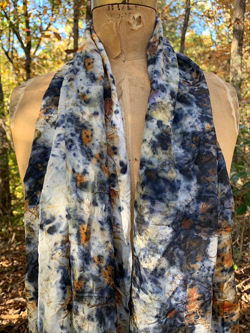 Plant Dyed Silk Scarf - Komorebi