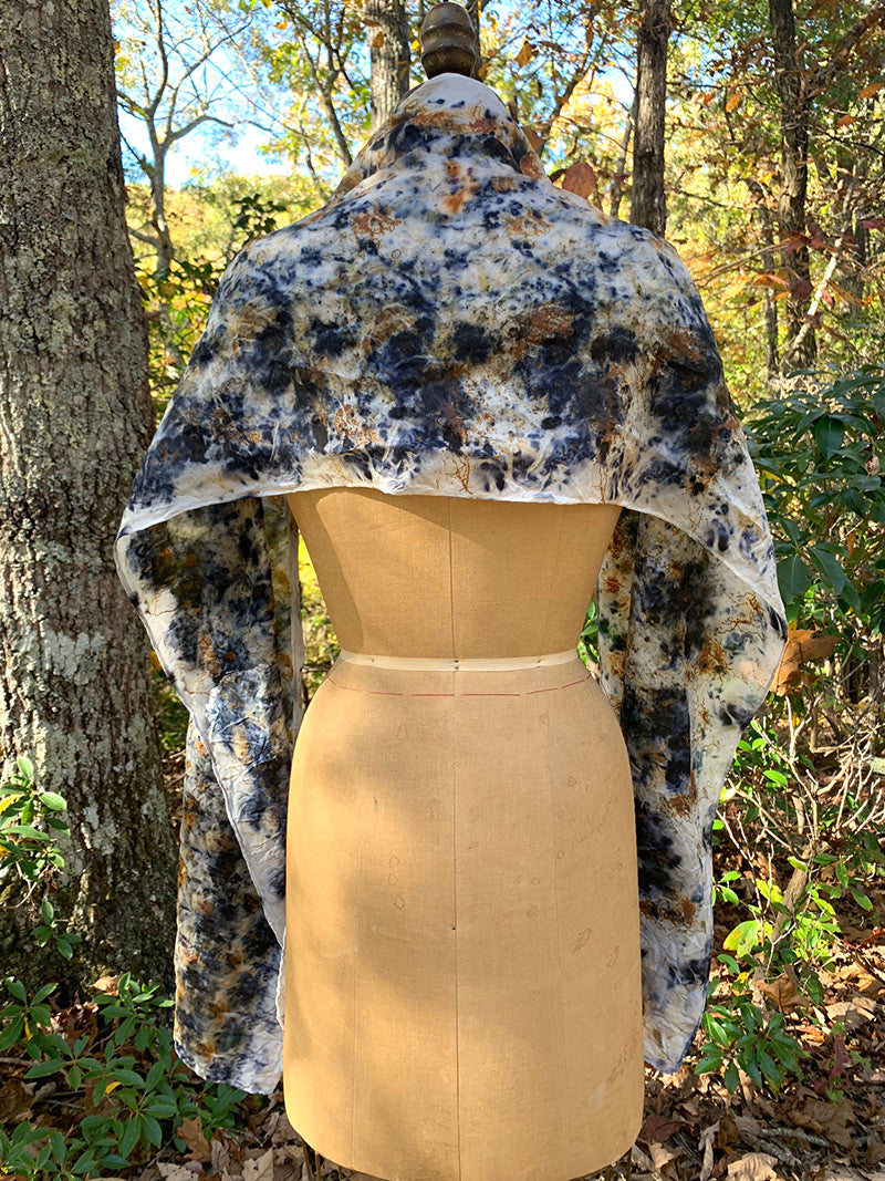 Plant Dyed Silk Scarf - Komorebi