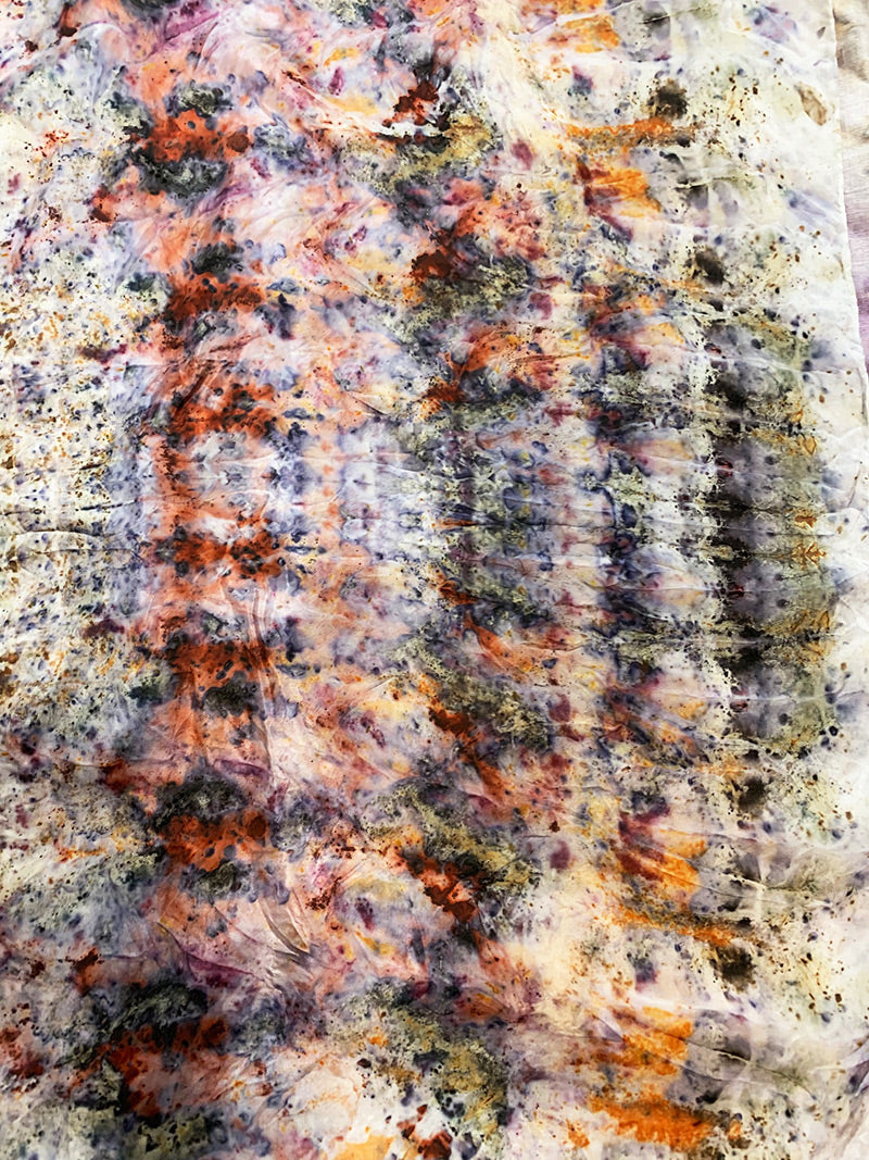 Botanically Dyed Silk - Laughing Flowers