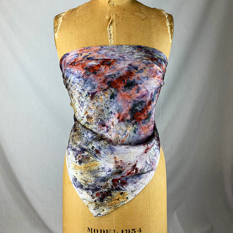 Botanically Dyed Silk - Laughing Flowers