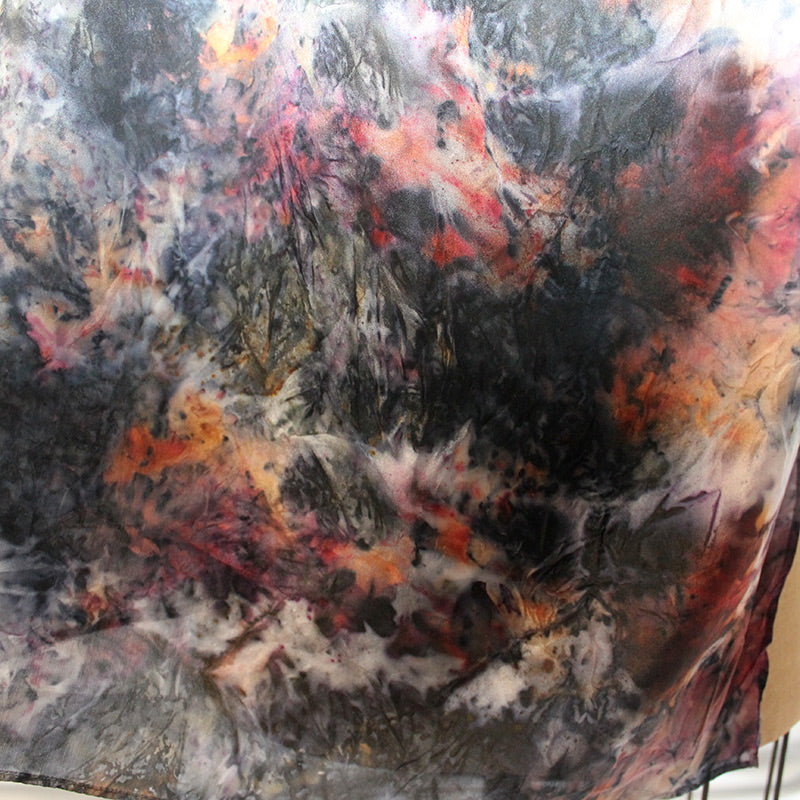 Plant Infused Silk Shawl - Wolf Moon