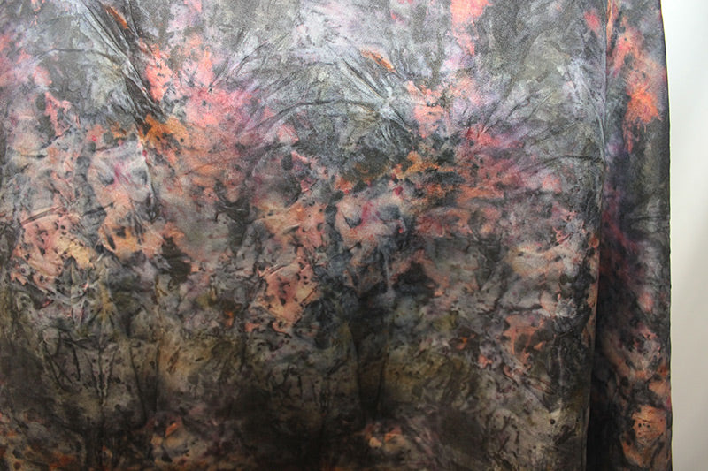 Plant Infused Silk Shawl - Wolf Moon