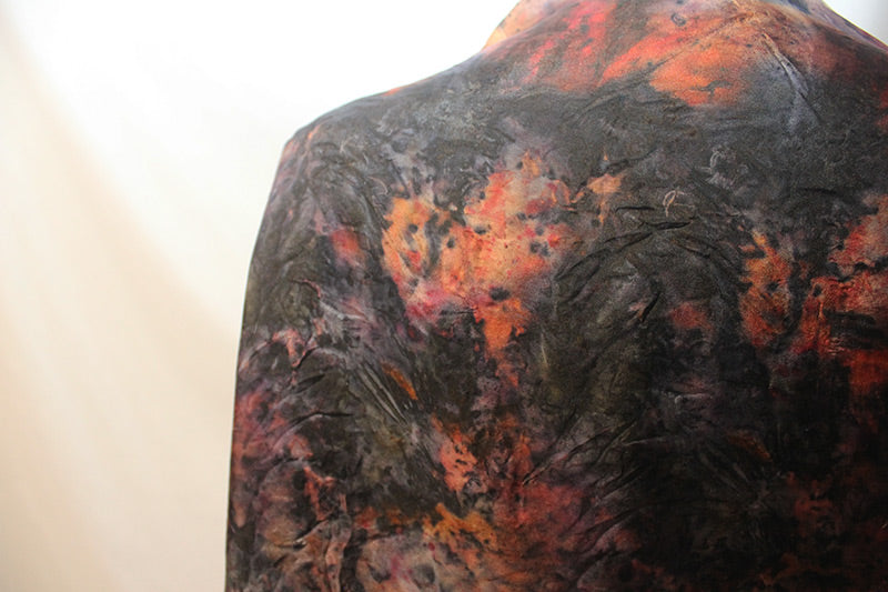 Plant Infused Silk Shawl - Wolf Moon