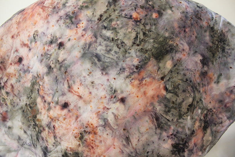 Plant dyed silk scarf